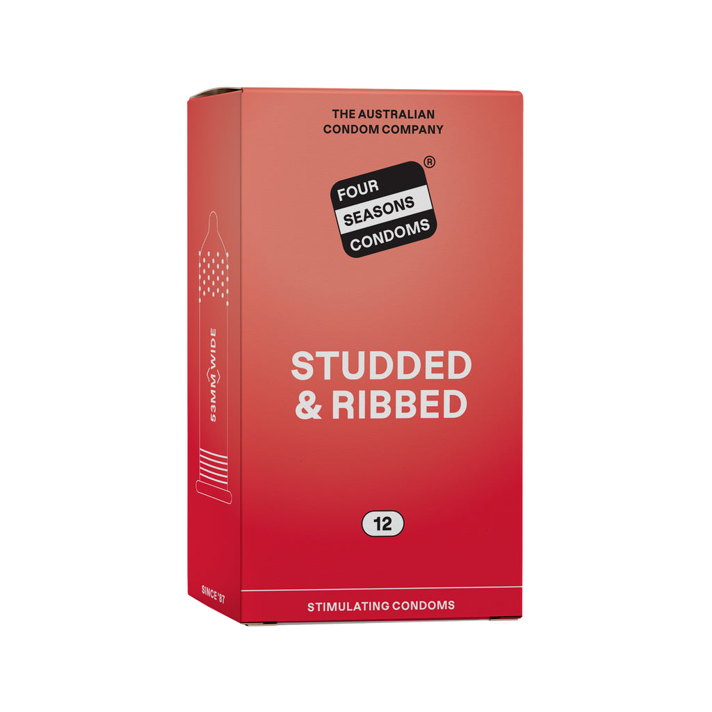 Four Seasons Studded & Ribbed Condoms 12pk