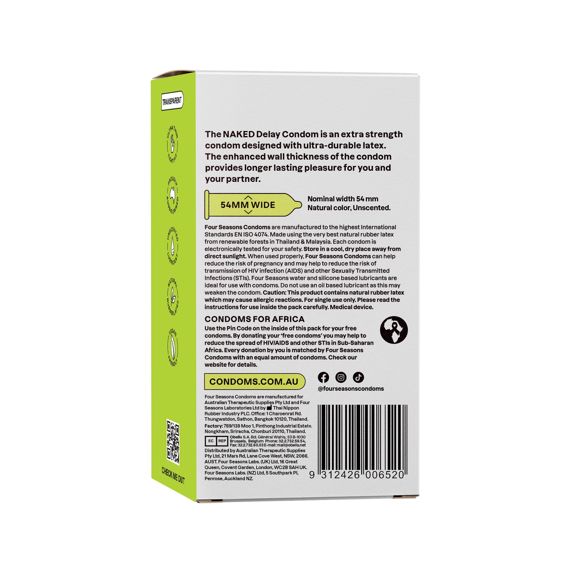 Four Seasons Naked Delay Condoms 12pk