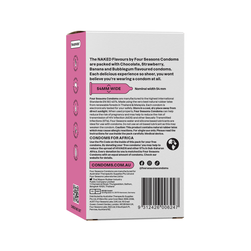 Four Seasons Naked Flavours Condoms 12pk